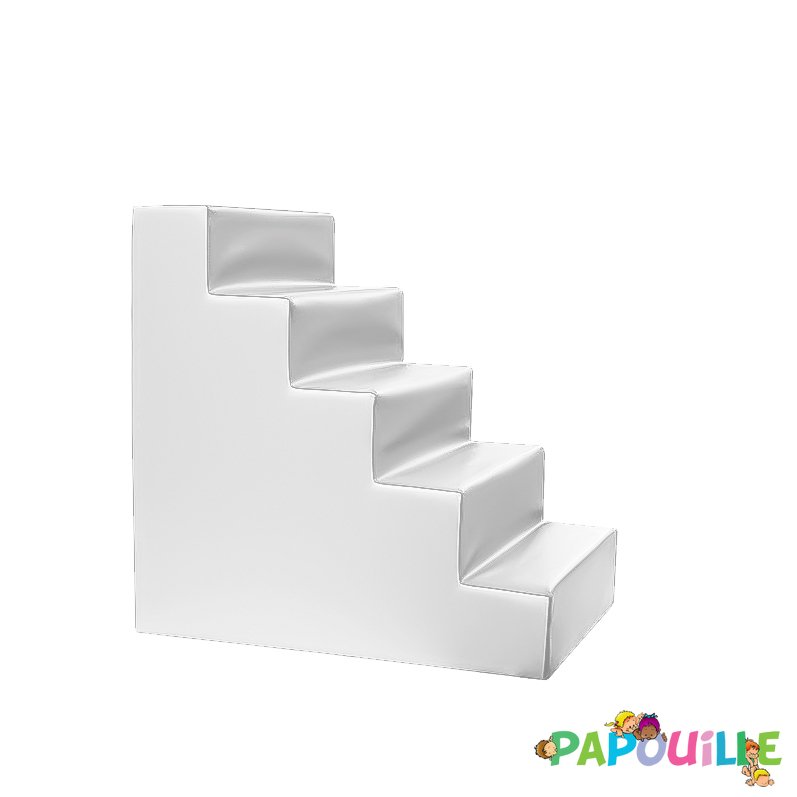 Escalier pour table de change en mousse imperméable blanc