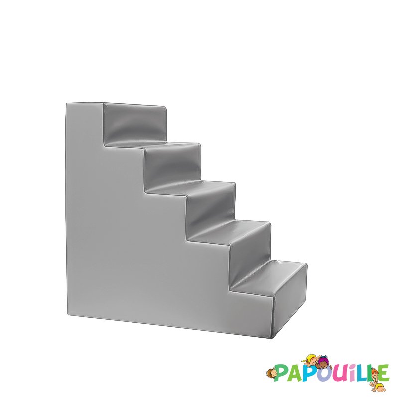 Escalier pour table de change en mousse imperméable gris