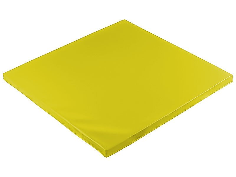 Tapis carré d'évolution en mousse pvc 130x130x2cm jaune